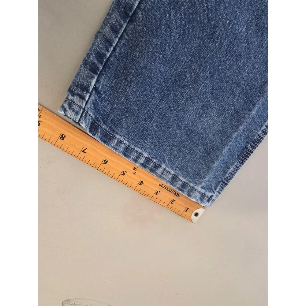 Wrangler Jeans Mens 34 X 32 Blue Carpenter Straight Medium Wash Workwear 94LSWDV